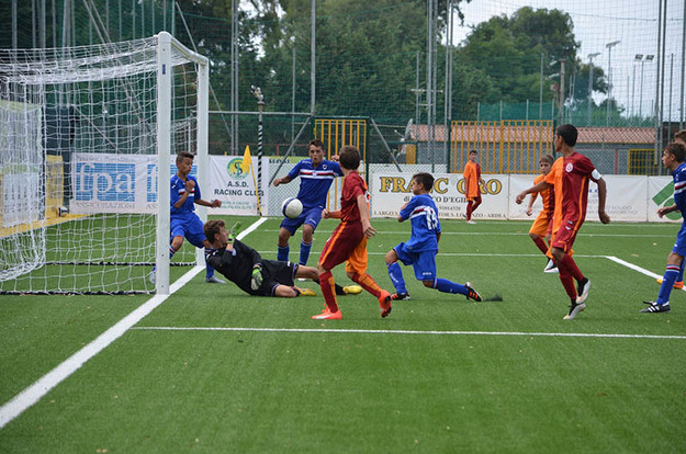 Una fase del match tra Sampdoria e Galatasaray