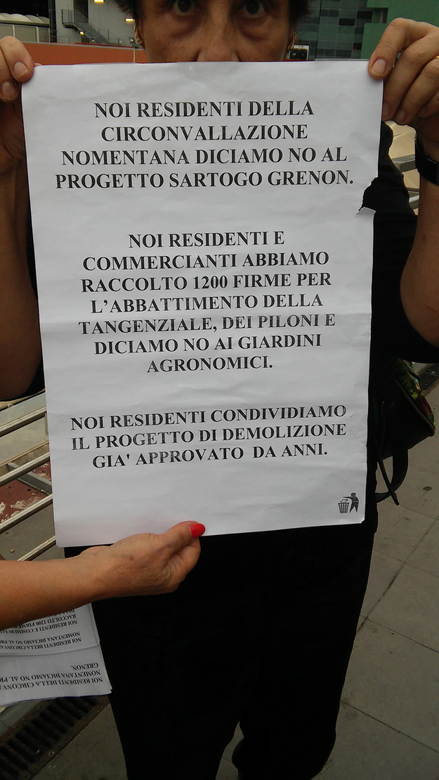 Una manifestante