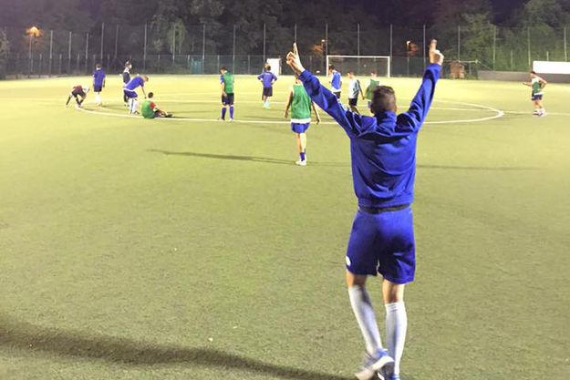 Esultanza dello Sporting Genzano 