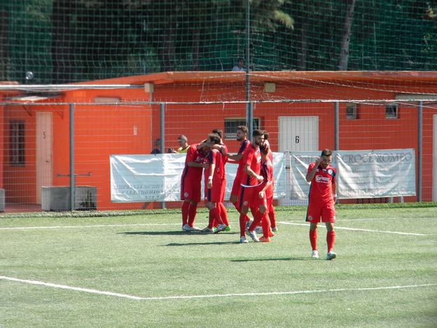 L'esultanza del Real Monterotondo Scalo (foto ©Facebook)