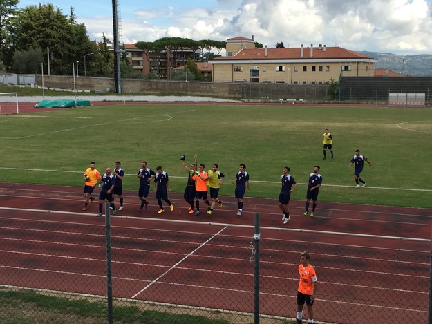 La festa dell'Unipomezia a fine partita