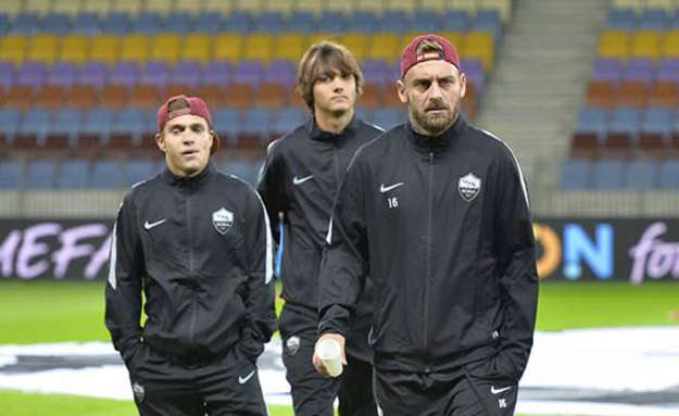 Di Livio e Soleri insieme a De Rossi a Borisov ©asroma.it