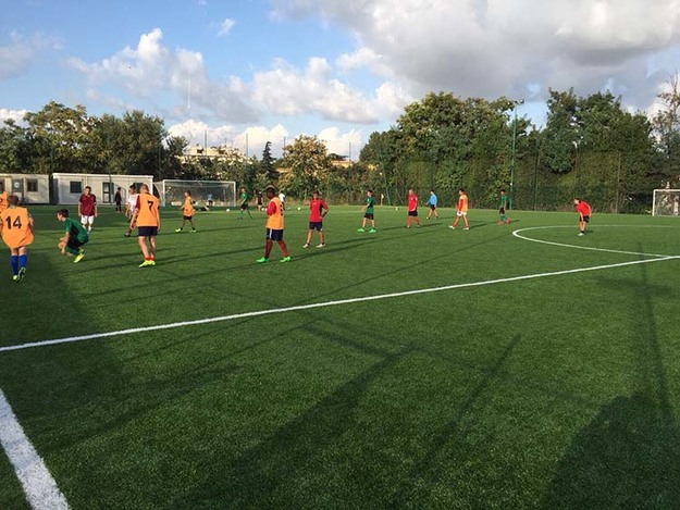 I giocatori del Tirreno in allenamento