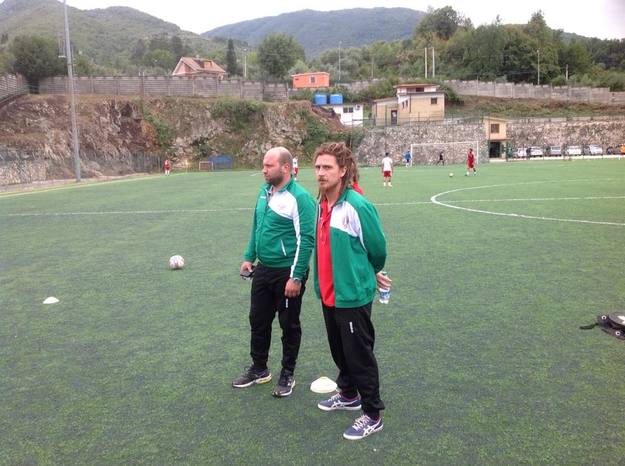 Il presidente Ciavardini con mister Campolo