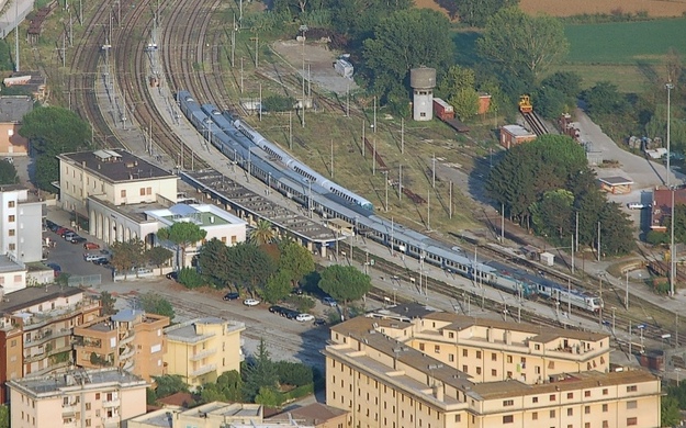 La stazione di Cassino, scalo di partenza del percorso storico