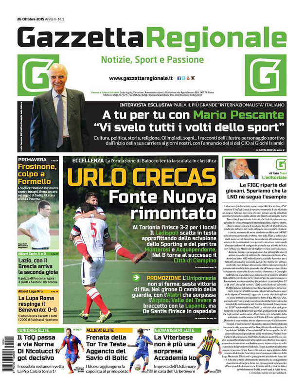La nostra prima pagina uscita in edicola