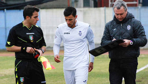 Daniele Sargolini con la maglia dell'Ostiamare
