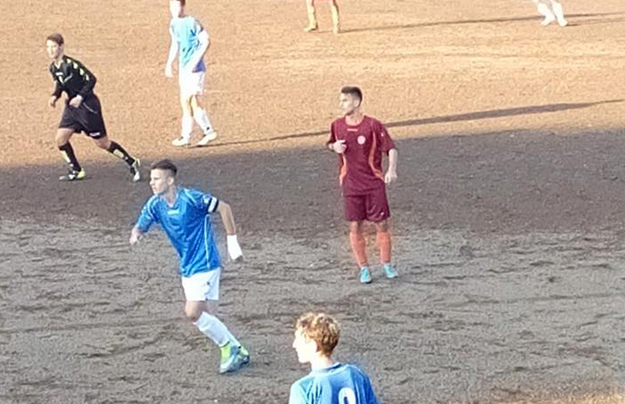 L'Anzio durante il match con la Lupa Frascati (foto ©Anzio Calcio 1924/Facebook)