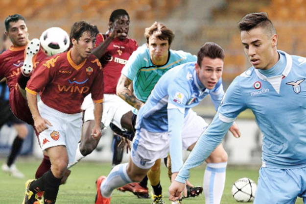 Da sinistra: Gianluca Caprari, Andrea Bertolacci, Stefano Okaka, Tommaso Ceccarelli, Cristiano Lombardi e Chris Oikonomidis