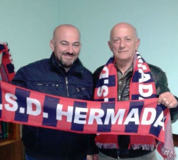 Il presidente Marcuzzi e il tecnico Martinelli (Hermada)