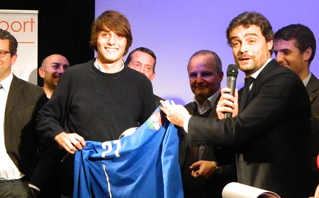 Soleri durante la premiazione ©canottieriroma.it