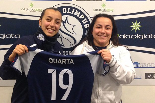 Marta Quarta con la sua nuova maglia da gioco