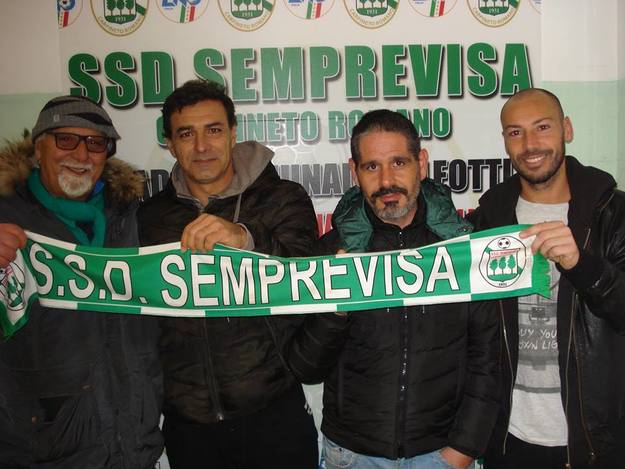 Il presidente Battisti, il dirigente Briganti, mister Scarfini e Incitti