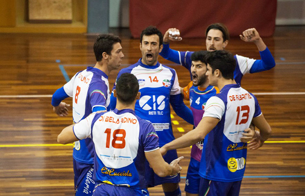 L'esultanza dell'Hydra Volley