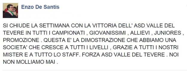 Il post del presidente De Santis