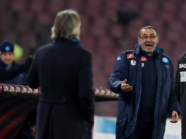 Roberto Mancini e Maurizio Sarri (corriere.it / Getty Images)