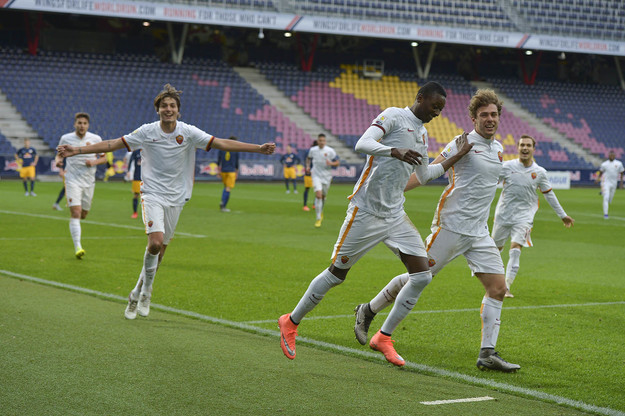 Gol di Sadiq: esulta la Roma ©asroma.it