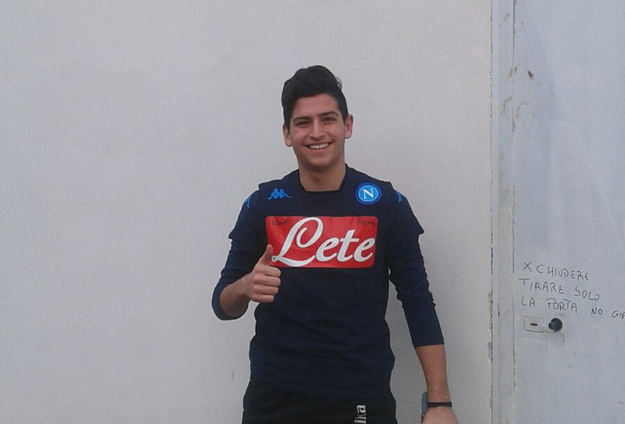 Alessio Salvato con la maglia del Napoli