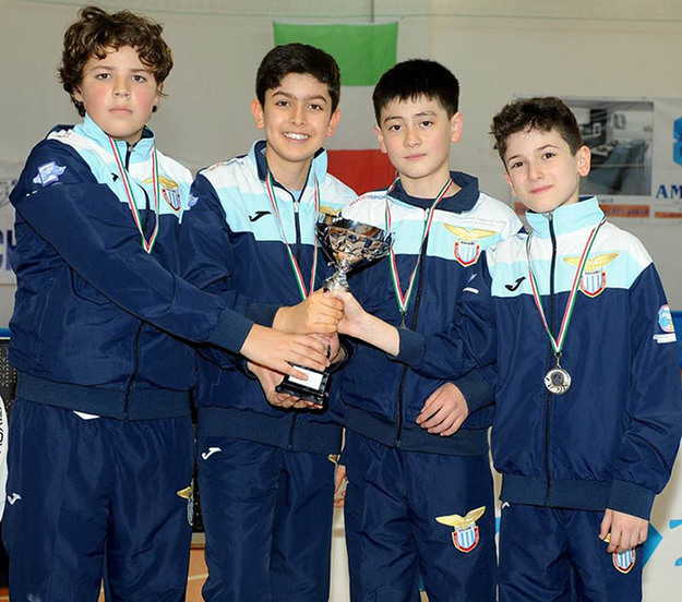 Gli aquilotti salgono sul podio (Foto ©Trifiletti/Federscherma)