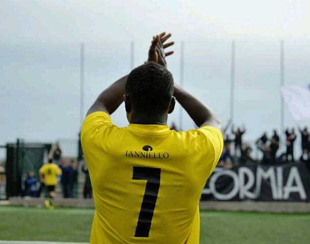 Momo Accrachi, autore del gol vittoria con l Aurora Vodice (Foto©FormiaCalcio) 