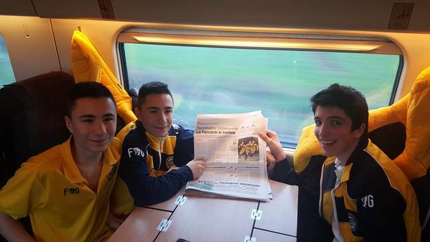 I Marras e Lombardi in treno con il nostro giornale