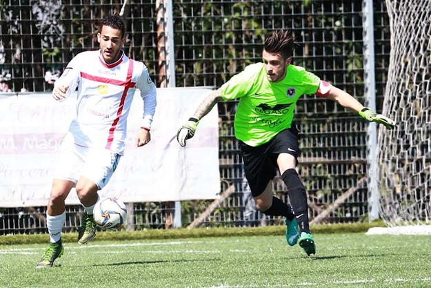 Rocchi e Santi durante la gara di ieri tra Real Colosseum e Unipomezia (Foto©Lori)