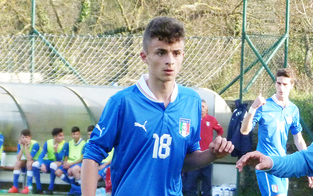 Mastrantonio con la maglia della Nazionale LND ©Gazzetta Regionale
