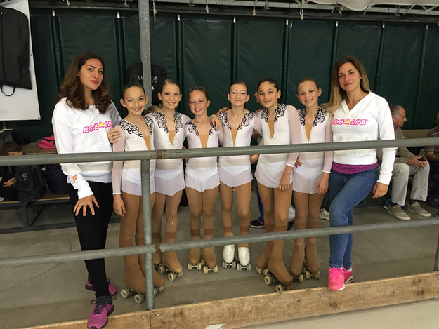 Le ragazze dello Skating Frascati presenti al Divino Amore