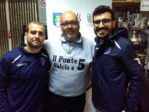 Da sinistra mister D&apos;Ovidio, il ds Gattarelli e mister Ciaravolo