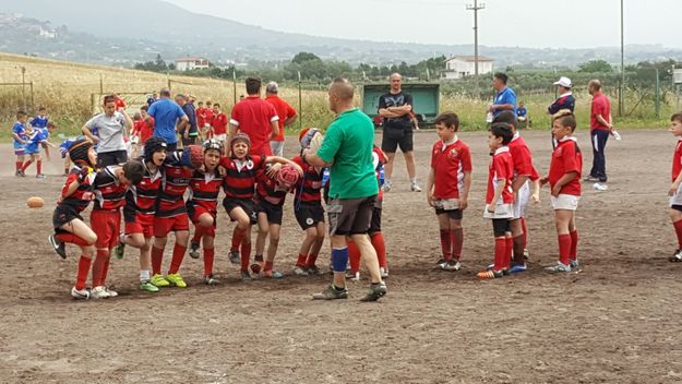 La formazione Under 8 durante il concentramento di Lanuvio