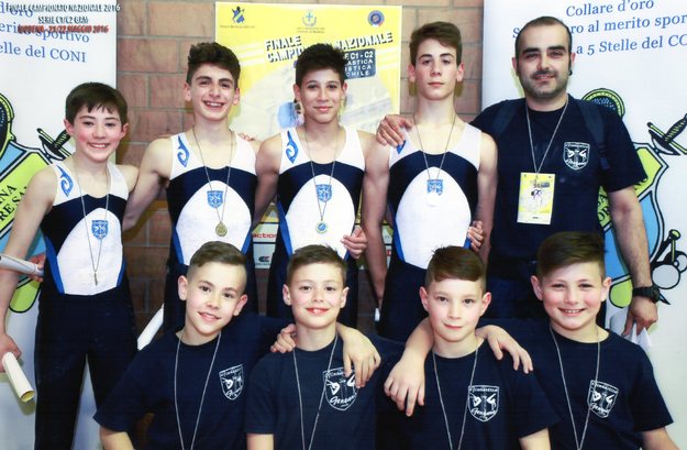 Il gruppo della Ginnastica Genzano