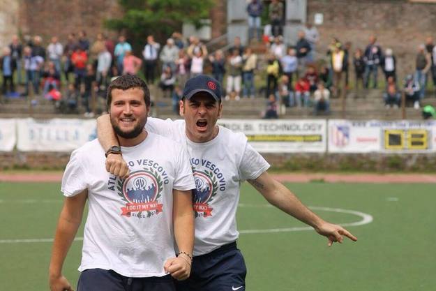 A sinistra Argento ai tempi dell&apos;Atletico Vescovio