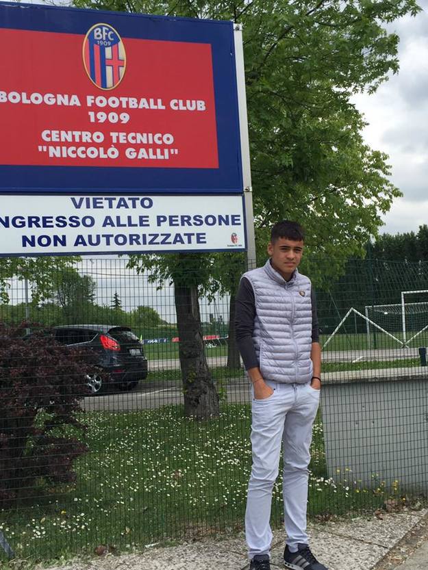 Varano presso il centro sportivo del Bologna (Foto©Facebook)