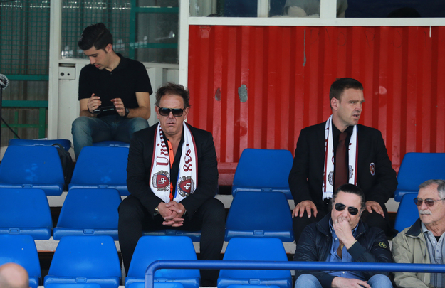 Il presidente Valter Valle in tribuna durante una partita al Comunale (©Lori)