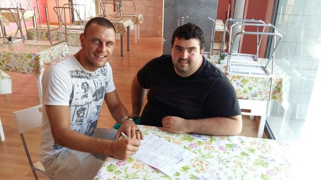 Gioacchino Amoroso con il ds Pieroncini