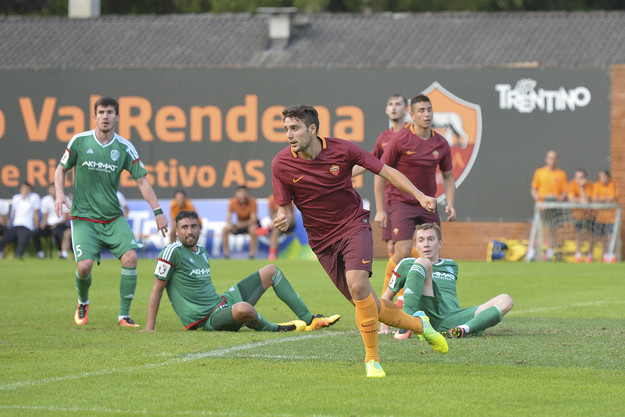 Marchizza ha appena segnato il 3-2 ©asroma.it