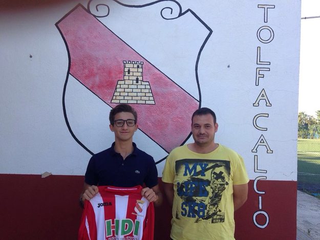 Matteo Boi con la maglia del Tolfa