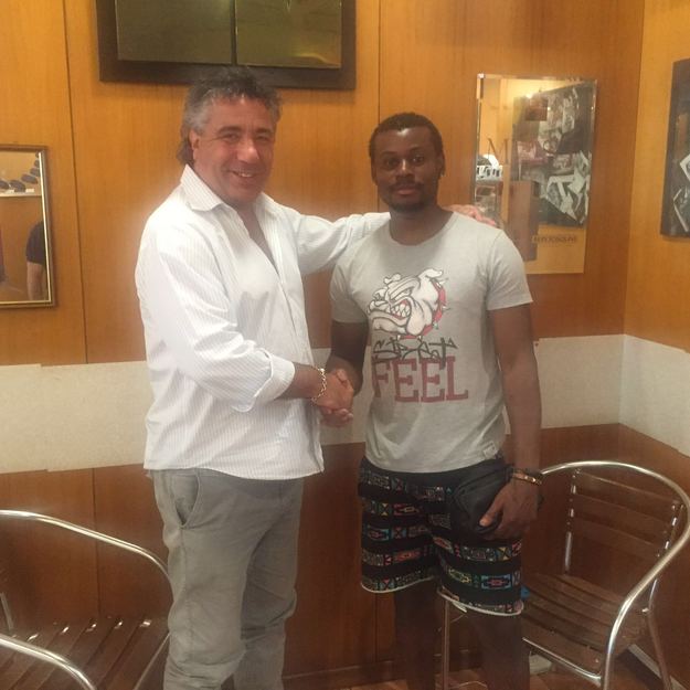 Il dg Cicalese con Kabangu