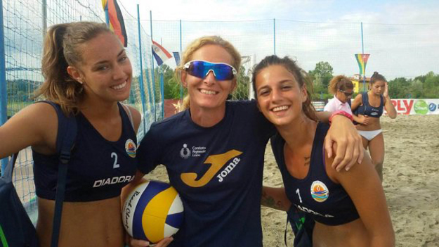 Il duo Bartolini - Napodano con in mezzo coach Gattelli