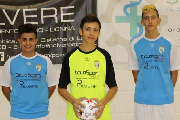 sinistra il classe 2000 Riccardo Colasante insieme a Iacobucci e Guarracino degli Allievi