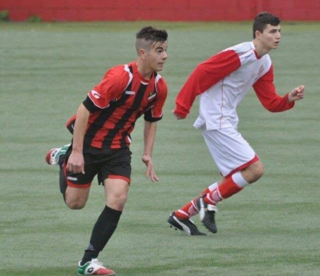 L&apos;autore del primo gol rossonero Simone Gagliarducci (foto Facebook)