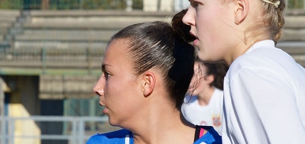 Arianna Caruso durante una gara con la Nazionale