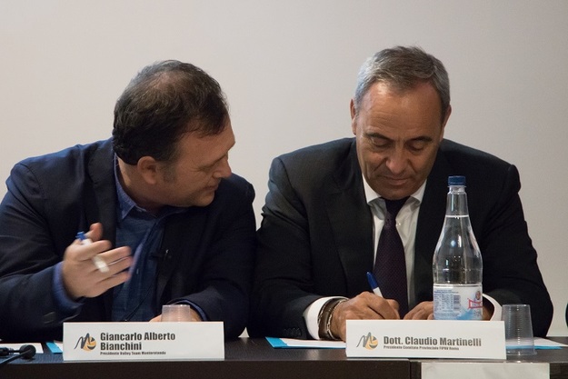 Il presidente Bianchini ed il rappresentante FIPAV Martinelli