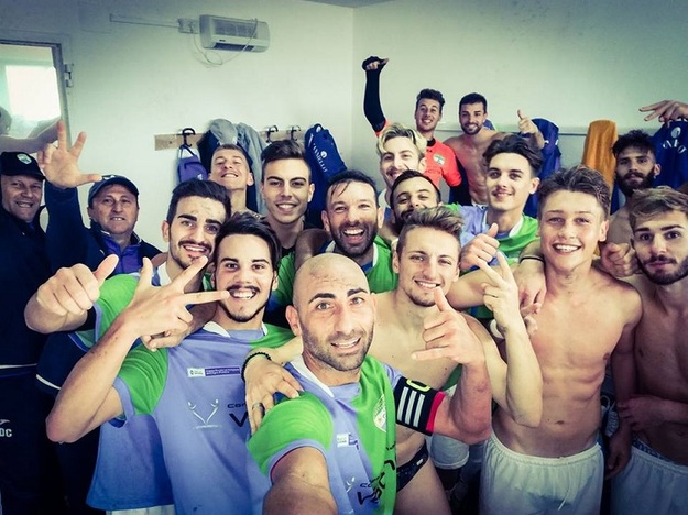 La gioia del Suio a fine partita (foto Facebook)