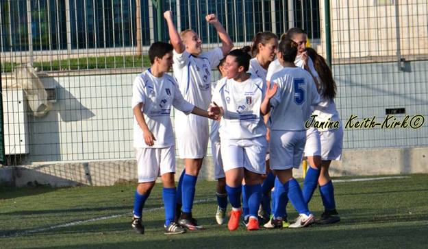 L&apos;esultanza al gol di Fortunati