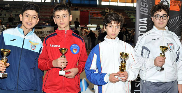 Montecatini Alessandro Perugini 5° classificato nella categoria &quot;ragazzi&quot; sciabola (foto Trifiletti per Federscherma)