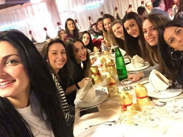 Un selfie dalla cena