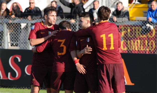 Esulta la Roma (foto Del Gobbo)