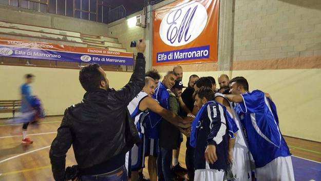 Esultanza della Virtus Passo Corese al termine del match