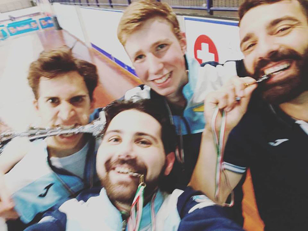 Lo squadrone laziale festeggia